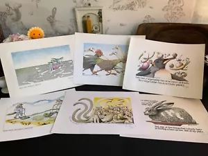 Lote de 6 impresiones humorísticas de SIMON DREW sin marco TODAS FIRMADAS INDIVIDUALMENTE - Imagen 1 de 24
