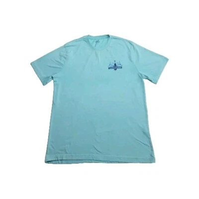 Izod Saltwater Aqua T-Shirt Men's Size Large Taphouse Short Sleeve - Image 1 of 4