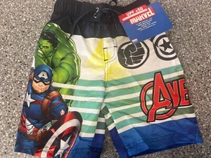 Marvel Avengers Spider-Man Spiderman Hulk Swim Trunks Boys Size 4 - UPF +50 - Picture 1 of 8