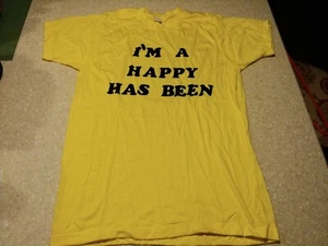 Vintage 80s T Shirt I'm a happy has been M/L 50/50 Adult humour NWT - Picture 1 of 4