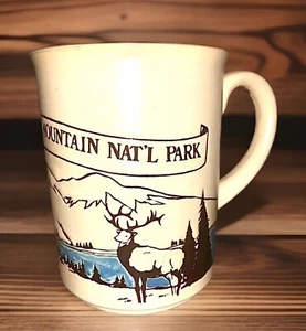 Taza de café vintage del Parque Nacional de las Montañas Rocosas Colorado recuerdo - Imagen 1 de 5