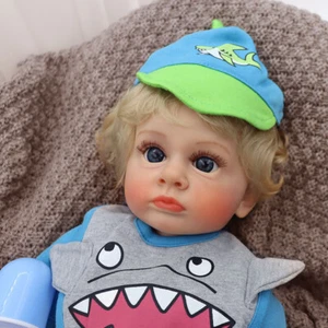 22in Full Soft Vinyl Silicone Baby Dolls Boy Handsome Newborn Baby Girl Toy Gift - Picture 1 of 8