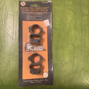 Vintage CVA Rapid See Through Scope Mount Rings AC1645  For Octagon CVA NOS - Picture 1 of 6