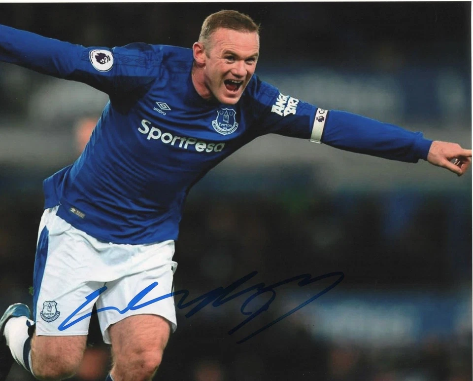 EVERTON WAYNE ROONEY FIRMADO CELEBRACIÓN 8X10 Foto 1 de 1