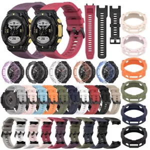 Silicone Band Strap Watch Case for Huami Amazfit T-Rex 2/T-Rex Pro/T-Rex Ultra - Picture 1 of 257