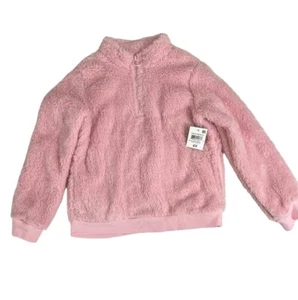 Ideology Girls Sherpa Fleece Pullover 1/4 Zip Pockets Rose Shadow NWT Size 6X - Picture 1 of 7