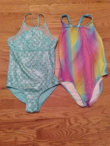 Two Youth Teen Swimsuits Justice And Speedo Size 12 And 14 - Picture 1 of 10