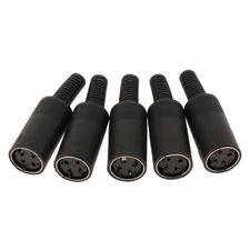 5pcs DIN Mini Pin Female Plug Audio Jack Connector for PC Keyboard/Mouse DIY