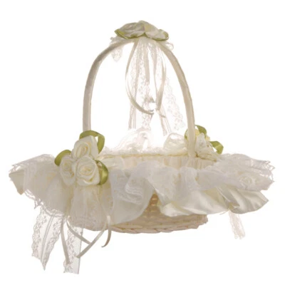 1 pieza Cesta de boda niña flor cesta de novia para decoración de ceremonia de cumpleaños Foto 1 de 4
