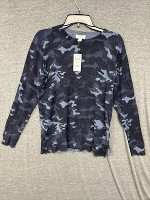 Style & Co Women's Size Medium Camo Sweatshirt Blue Crewneck - Image 1 of 4