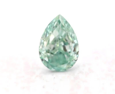 0.23ct Green Diamond - Natural Loose Fancy Green Color GIA Pear Shape SI1 - Image 1 of 4