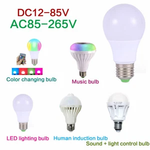 E27 Screw Bulb Light Power Saving White Lamp Color Light 12v-85v 110v 220v - Picture 1 of 33