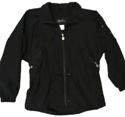 Women’s Kaelin Everyday Jacket Adjustable Toggle Waist Zip Pockets Black Sz XS - Image 1 of 4