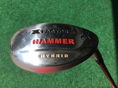 Club de golf híbrido de madera Hammer #3 con eje plano nuevo de X Factor, diestro, usado en excelente estado Foto 1 de 4