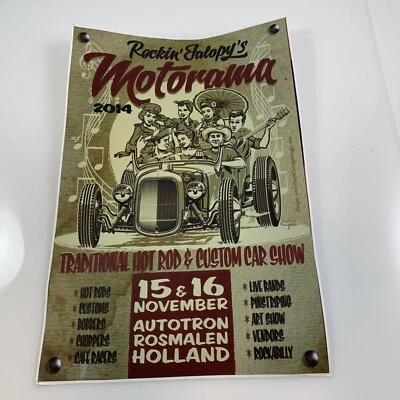 Rockin Jalopy’s Motorama 2014 Holland large sticker Hot Rod Car Show Muscle G#79 - Image 1 of 4
