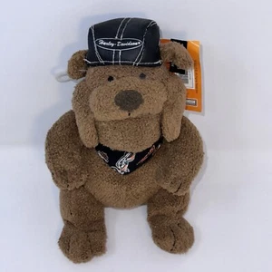 Harley Davidson Knucklehead Vintage Plüsch Bulldogge Biker Hund 2003 - 9" - Neu mit Etikett NEU - Bild 1 von 12
