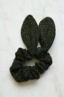 BRAND NEW New Look Black & Gold Fabric Bunny Ear Knot Scrunchie Hair Band