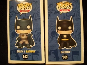 Funko Pop! Heroes DC Super Heroes #142 EARTH 1 BATMAN & #144 BATMAN Vinyl Figure - Picture 1 of 2