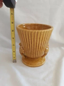 Haeger golden Double Handled Two Armed Footed Vase Planter Urn USA #128 flecks - Picture 1 of 11