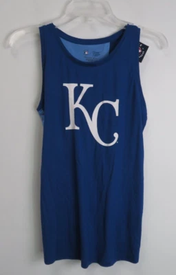 Womens MLB Kansas City Royals Open Back Sleeveless Tank Shirt Size XS Blue NWT - Image 1 of 4