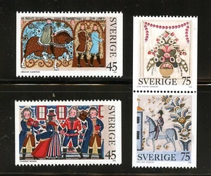 Schweden Komplett neuwertig Set #1023-1026 Weihnachten 1973 Briefmarken - Bild 1 von 1