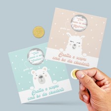 Gratta e vinci Battesimo Set 2 biglietti Vuoi essere il mio padrino/madrina?
