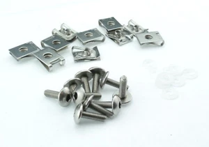 M6 Verkleidungsschrauben Set Motorrad Auto Roller Edelstahl V2A Klemmen Clipse - Picture 1 of 4