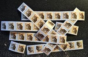 2015USA #4672a 1c Bobcat Coil (strips) of 50 Stamps From Roll Mint self adhesive - Picture 1 of 3