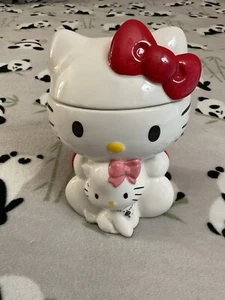 Biscottiera ceramica Hello Kitty con gattino blu cielo Sanrio gattino gatto bambino - Foto 1 di 4