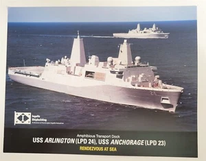 Hoja de datos Ingalls Shipbuilding USS Arlington LPD-24, USS Anchorage LPD-23 - Imagen 1 de 3