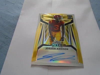 2023 Jordan Addison Leaf Metal Rookie Auto Gold Prismatic GEM ESTADO PERFEITO #1/1 🔥📈 - Imagem 1 de 3