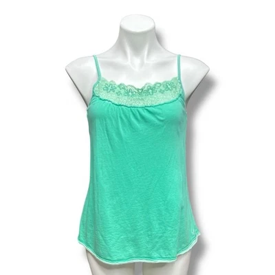 Camiseta sin mangas Y2K Hollister camisola coqueta suave chica cabaña encaje ribete cuentas talla L Foto 1 de 4