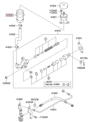 HYUNDAI ELANTRA CLUTCH MASTER CYLINDER RESERVOIR 2000-2006 2.0- GENUINE HYUNDAI# - Image 1 of 2