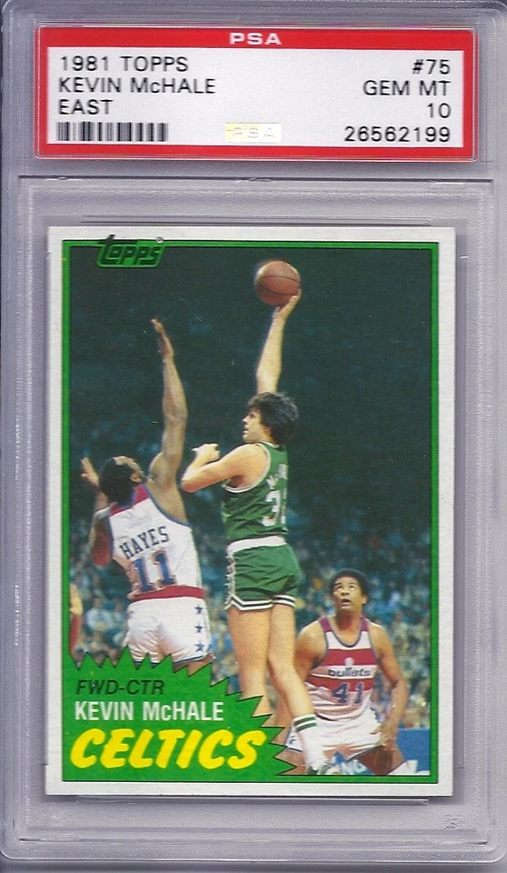PSA 10 1981 TOPPS BASKETBALL KEVIN McHALE CARD # 75 ROOKIE - Image 1 of 1