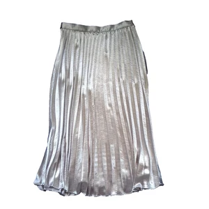 Rebecca Taylor Damengröße 6 Faltenrock silber 30" Länge seitlicher Reißverschluss - Bild 1 von 11