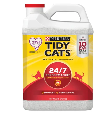 Purina Tidy Cats 24/7 arena para gatos aglutinante, bajo polvo, desodorizante, 20 lb. Jarra Foto 1 de 4