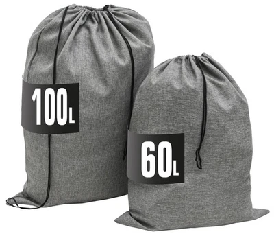 100l Wäschesack Groß XXL + 60l Wäschesammler Reise - Wäschesack mit Kordelzug - Bild 1 von 4
