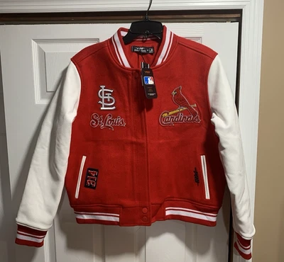 Women's St. Louis Cardinals Pro Standard Red Game Day Wool Varsity Jacket M $250 - Image 1 of 4