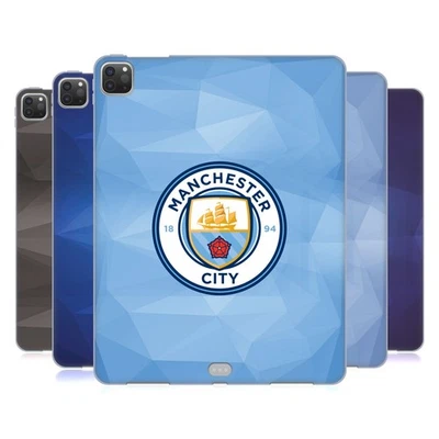MANCHESTER CITY MAN CITY FC BADGE GEOMETRIC GEL CASE FOR APPLE SAMSUNG KINDLE - Image 1 of 4