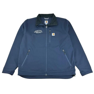 Vintage Carhartt 102199 412 Crowley Soft Shell Fleece Jacket, Navy, Large JKT719 - Image 1 of 4