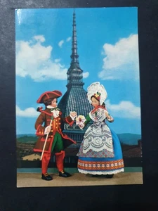 Postcard Turin Costumes of Gianduia and Giacometta with Antonellian Mole (CR1438) - Picture 1 of 2