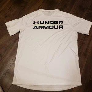 Under Armour White Dri-Fit Short Sleeve Men's Pullover Shirt Sz M - Picture 1 of 5
