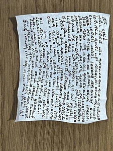 Vintage Mezuzah Schriftrolle, handgeschrieben, koscher, klein (ca. 2,5 x 2,25") - Bild 1 von 4