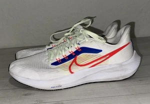 Nike DX3354-100 Air Zoom Pegasus 39 White Crimson Racer Blue Sneakers Men’s 12.5 - Picture 1 of 16