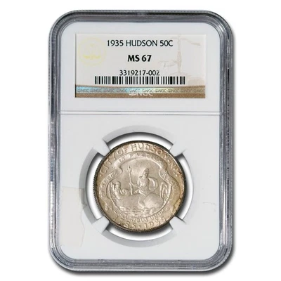 1935 Hudson Commemorative Half Dollar Commem MS-67 NGC - Image 1 of 3
