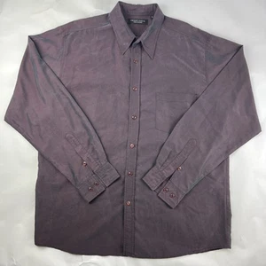 Roger David Men’s Shirt Size XL Maroon Made in Australia Long Sleeve Poly Blend - Picture 1 of 12