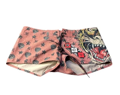 Bañador vintage Y2K Ed Hardy Boardshorts para hombre mediano tigre AOP tatuaje NUEVO Foto 1 de 4