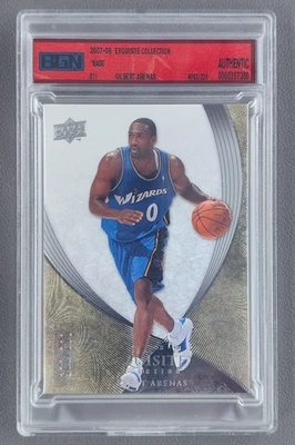 2007-08 Upper Deck Exquisite Collection Gilbert Arenas /225 #11 Wizards BGN - Image 1 of 2