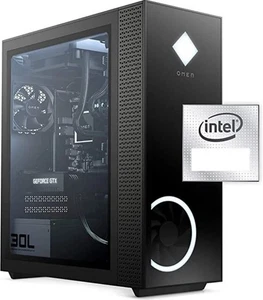 OMEN 30L Gaming Desktop PC 32 GB RAM 1 TB SSD Windows 10 Home Black Read LiQUiD - Picture 1 of 5