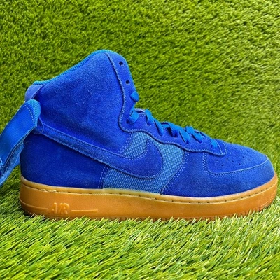 Nike Air Force 1 High '07 LV8 Mens Size 9 Blue Gum Athletic Suede Shoes Sneakers - Image 1 of 4